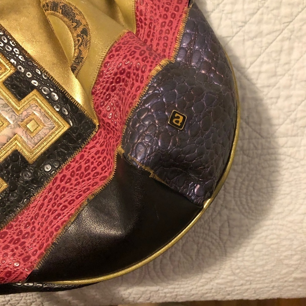 Vintage 80’s Nas patchwork purse bag satchel. - Picture 9 of 13